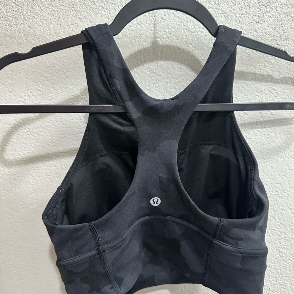 Lululemon Athletica Black Camo Sports Bra